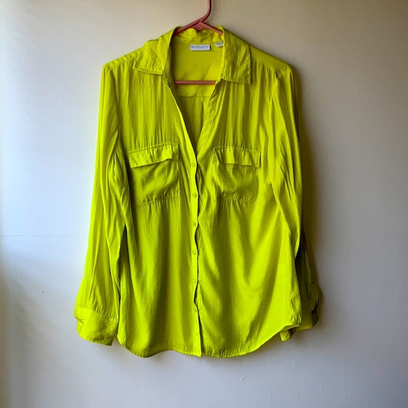 New York & Company Tops - Yellow long sleeve shirt